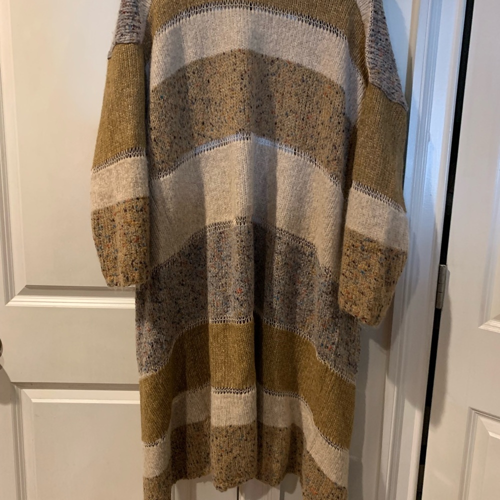 Cozy Patchwork Knit Sweater - Multicolor - image 3